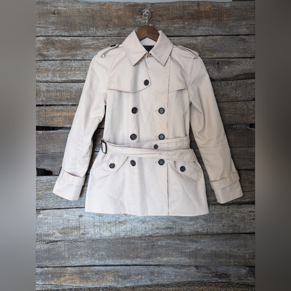 Coach Porcelain Short Trench Coat